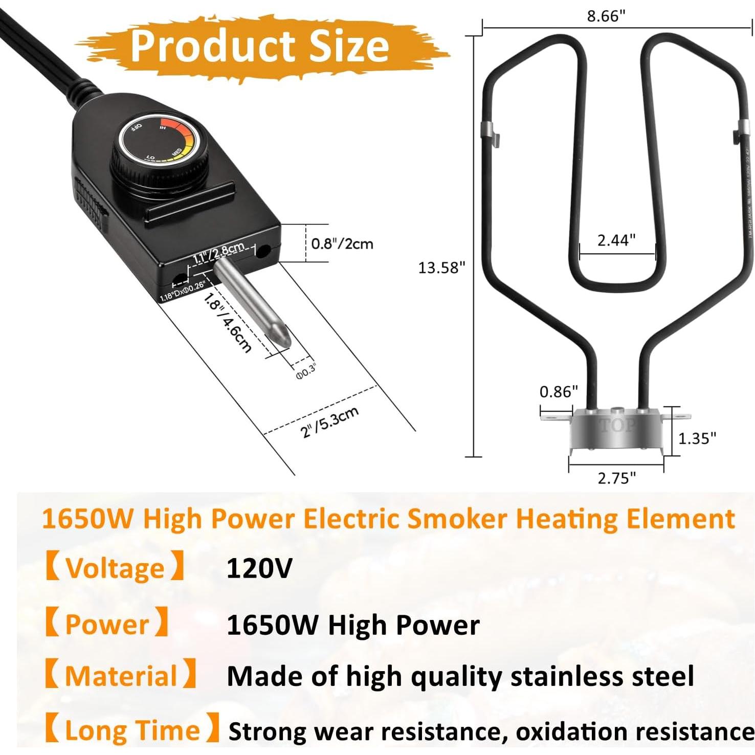 Kit Reemplazo Elemento Calefactor Eléctrico 1650W Squirrel