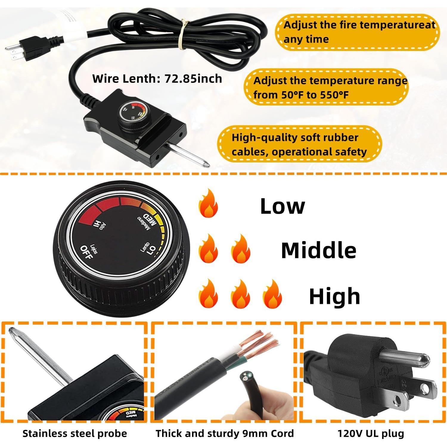 Kit Reemplazo Elemento Calefactor Eléctrico 1650W Squirrel