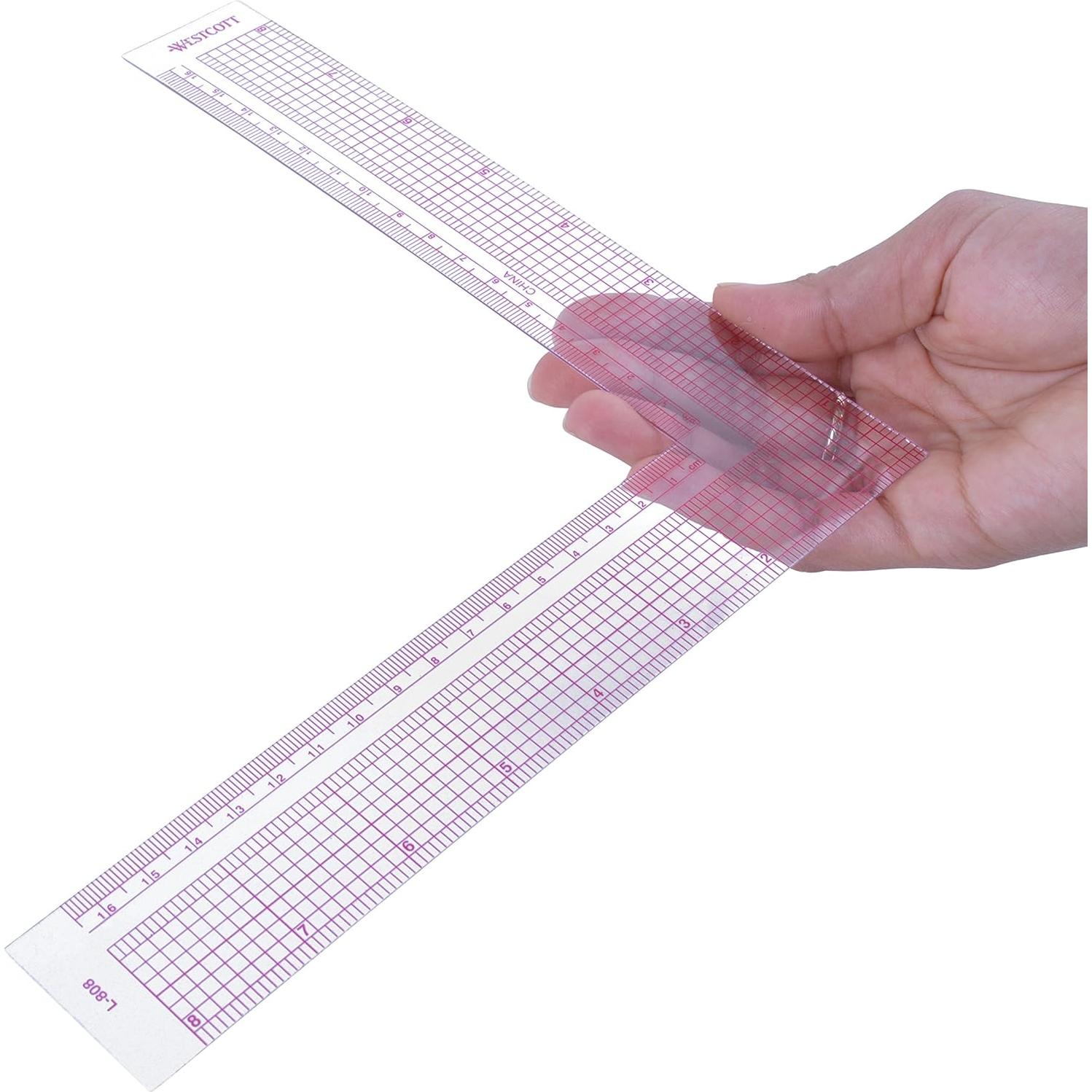 Escuadra L Westcott L-808 17cm Plástico Transparente