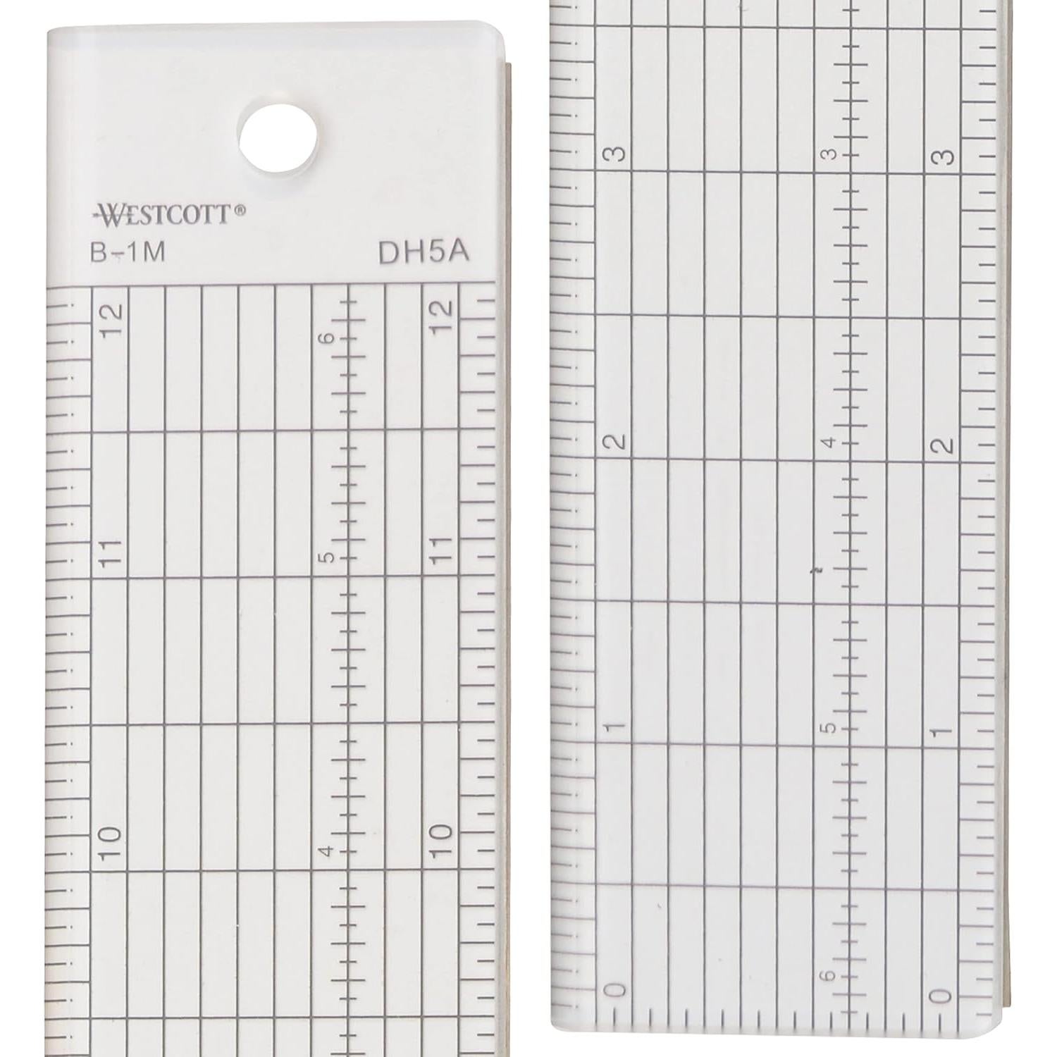 Regla Cuadrícula Westcott Bisel Metálico 30.48 cm Transparente