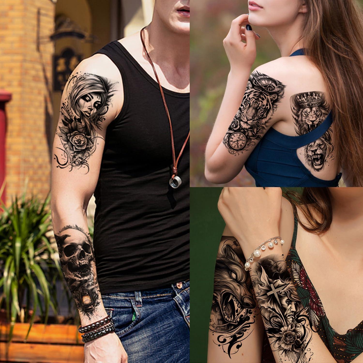 Tatuajes Temporales GLARYYEARS 24-Pack Realistas para Adultos