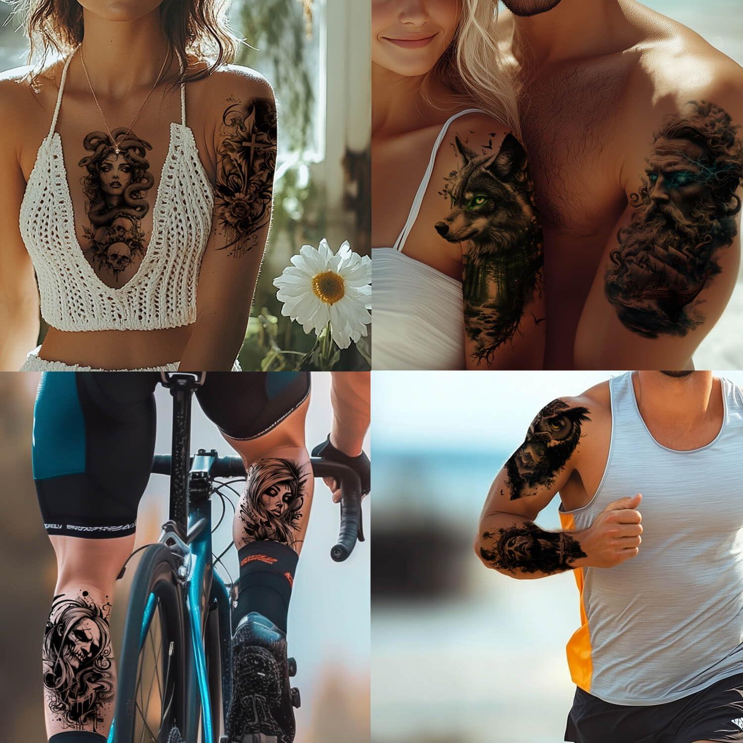 Tatuajes Temporales GLARYYEARS 24-Pack Realistas para Adultos