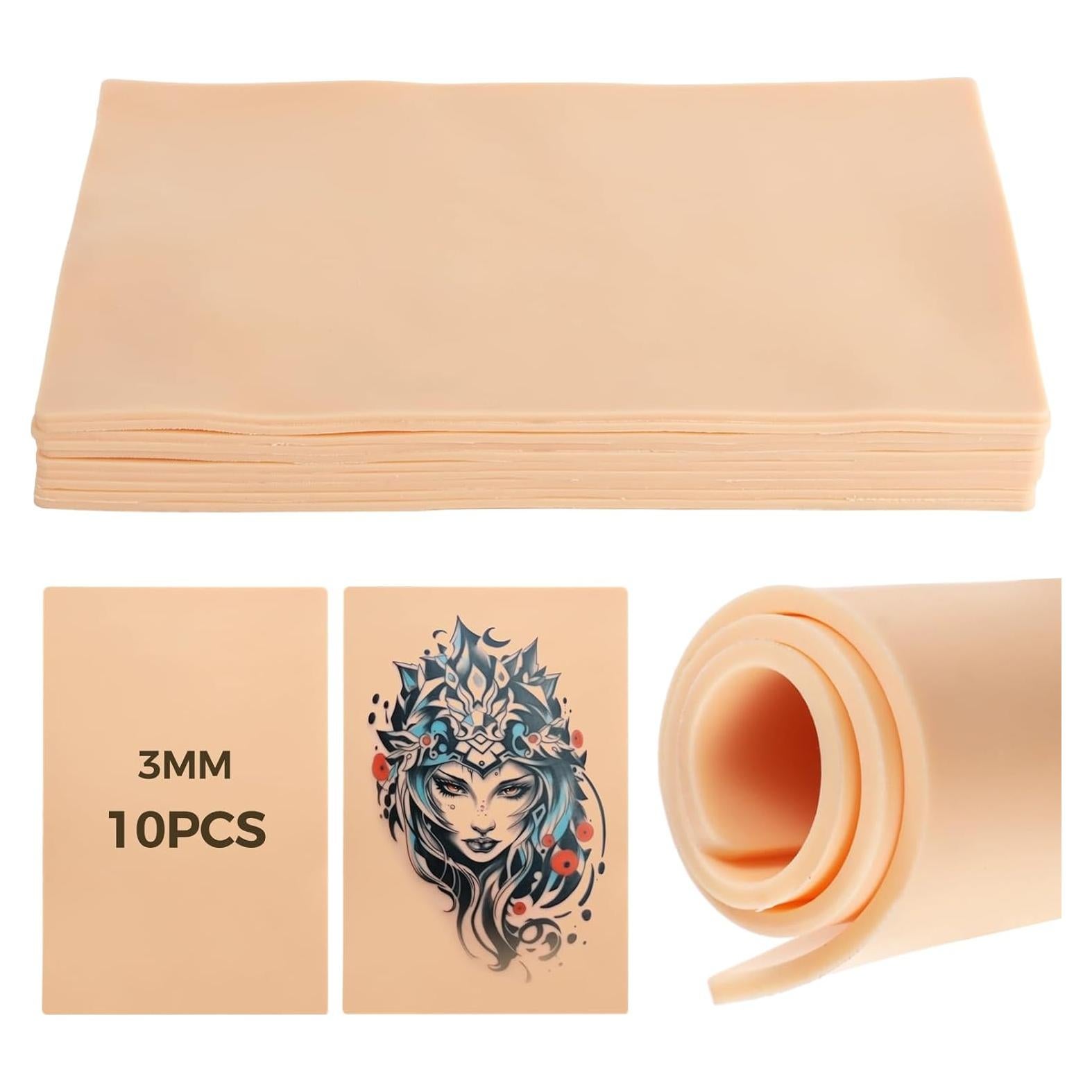 10 Almohadillas de Silicona para Tatuaje Tideme 30.48x20.32cm