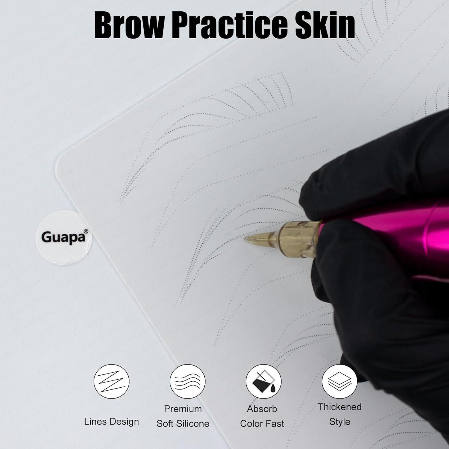 Almohadilla de Práctica de Cejas Guapa - Silicona 3PCS