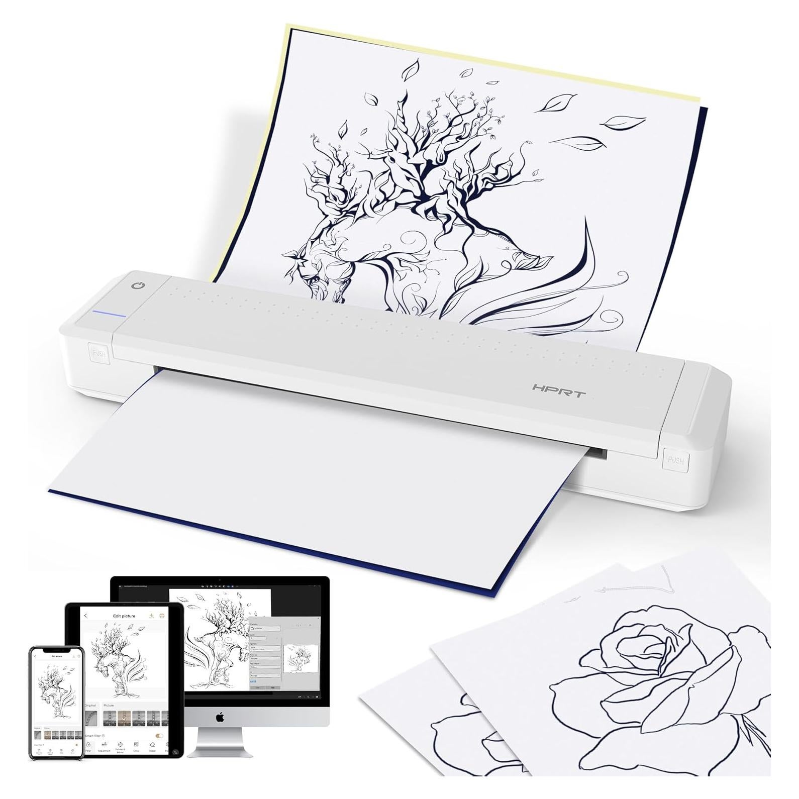 Impresora de Plantillas de Tatuajes HPRT MT866 - Bluetooth, 300DPI