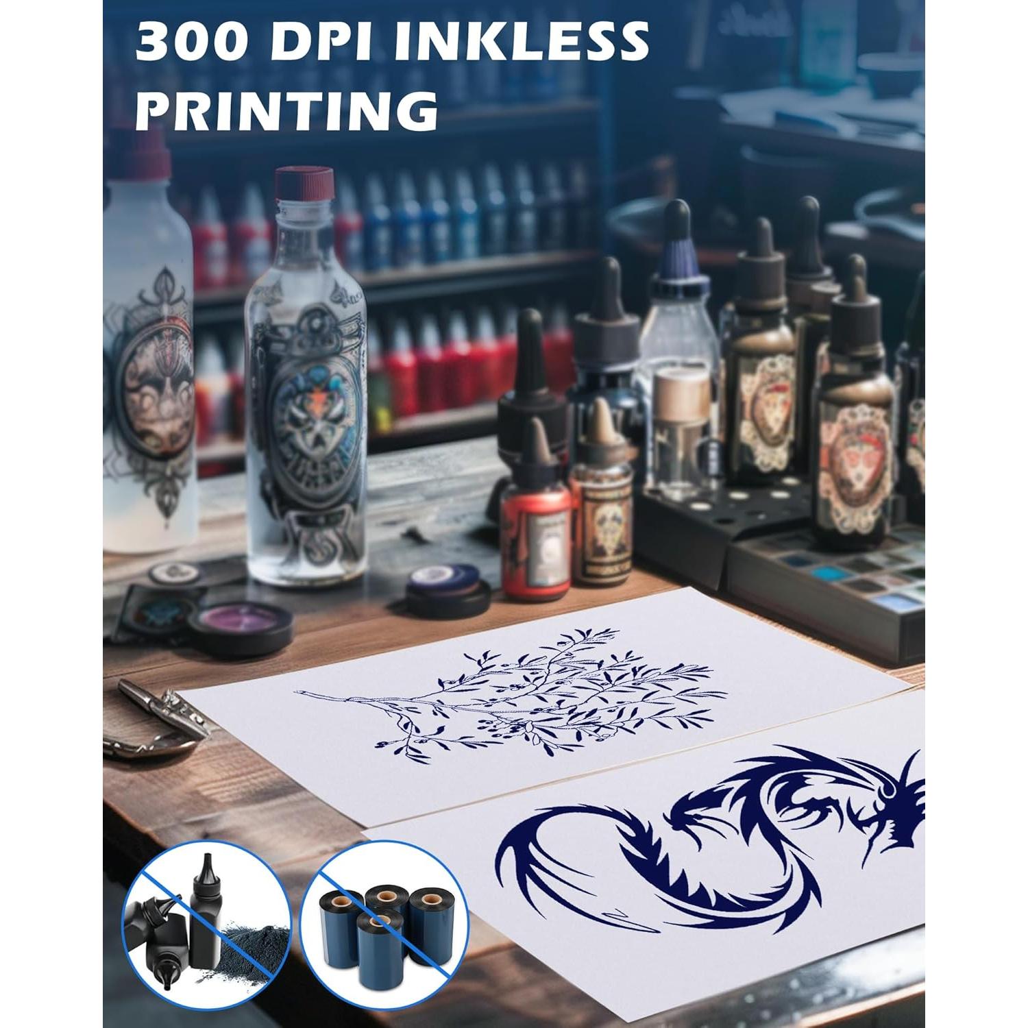 Impresora de Plantillas de Tatuajes HPRT MT866 - Bluetooth, 300DPI