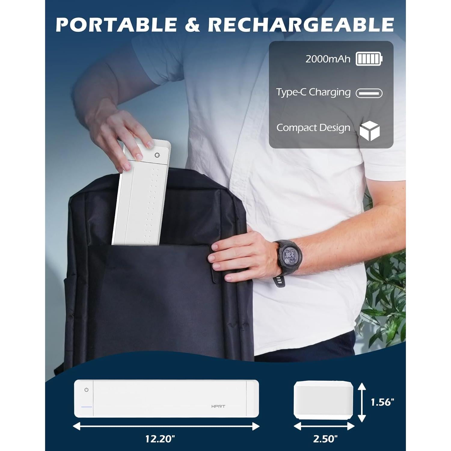 Impresora de Plantillas de Tatuajes HPRT MT866 - Bluetooth, 300DPI