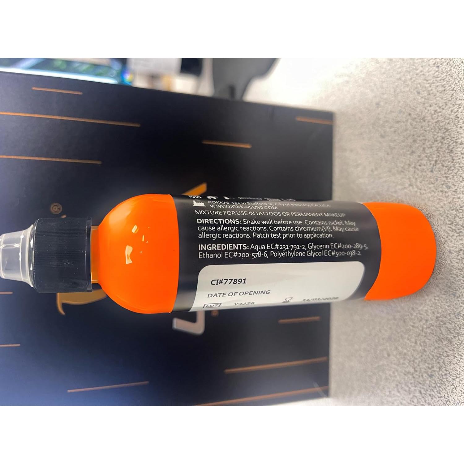 Tinta para Tatuajes Kokkai Sumi 14.79 ml Naranja Atardecer