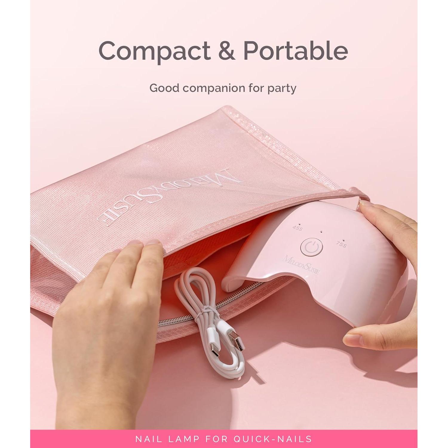 Lámpara UV para Uñas MelodySusie ART06F, 12.7x7.6cm, 2 Temporizadores