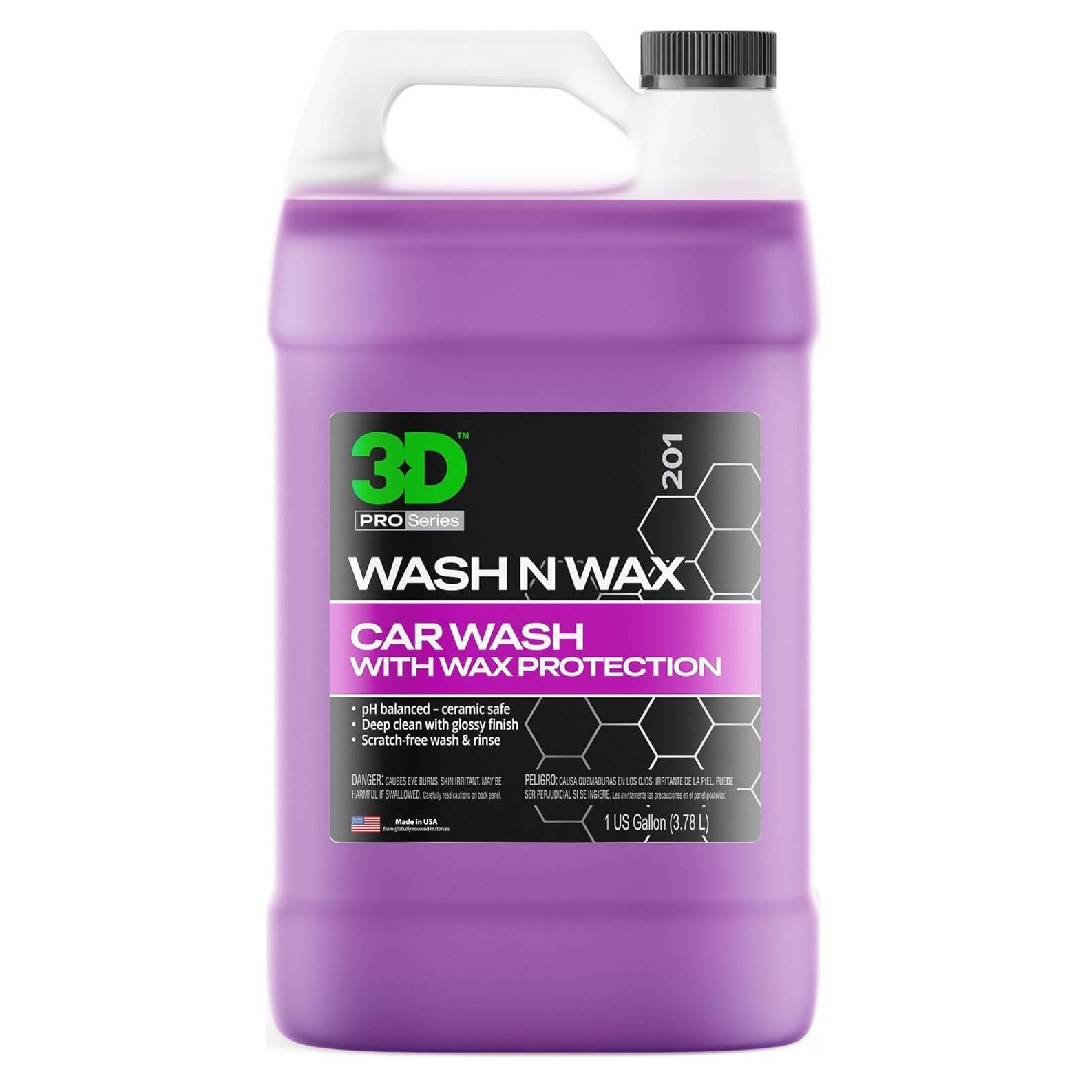 Jabón Lavado y Cera 3D Wash N Wax - pH Balanceado 3.78L
