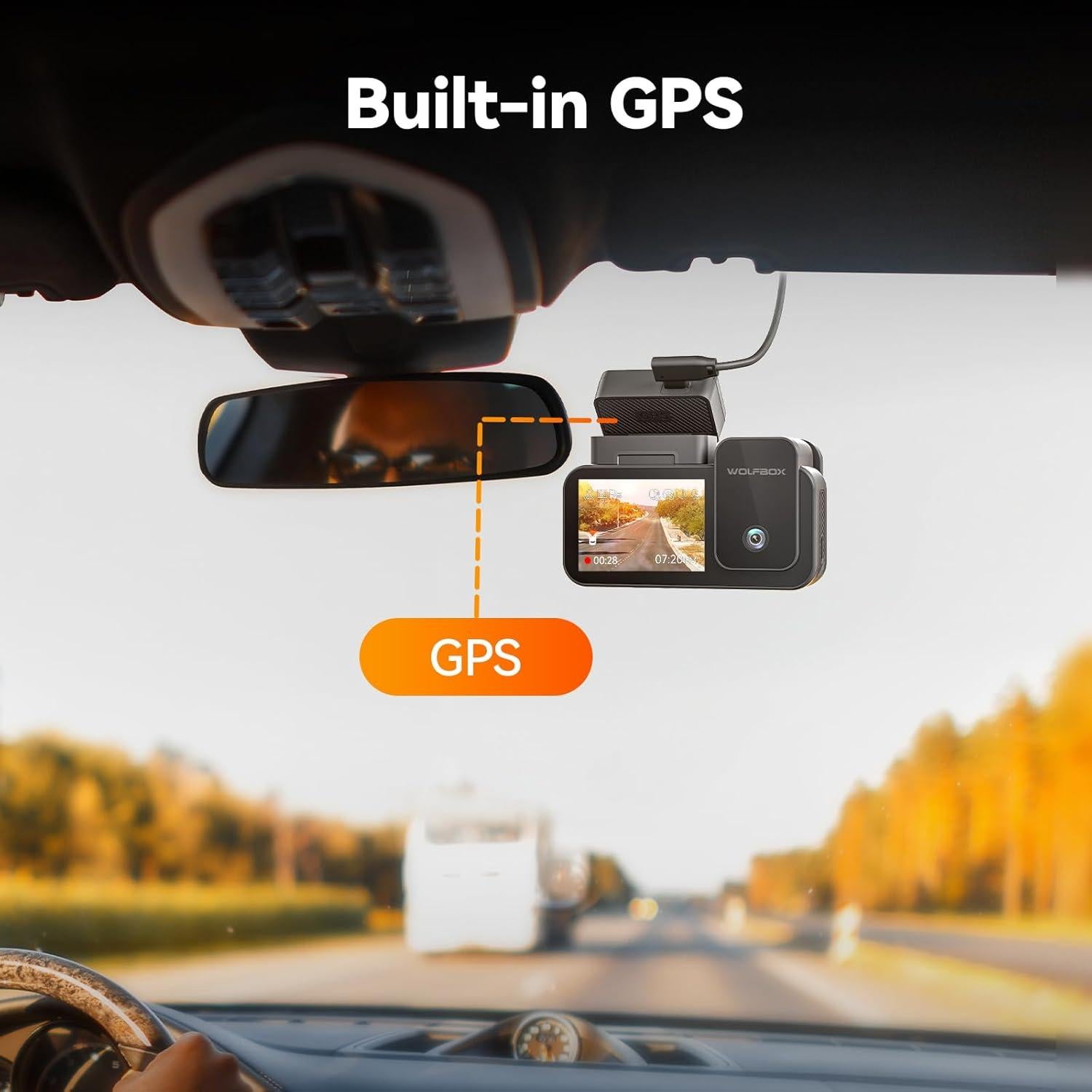 Soporte Adhesivo WOLFBOX con GPS para Cámara Dash X5