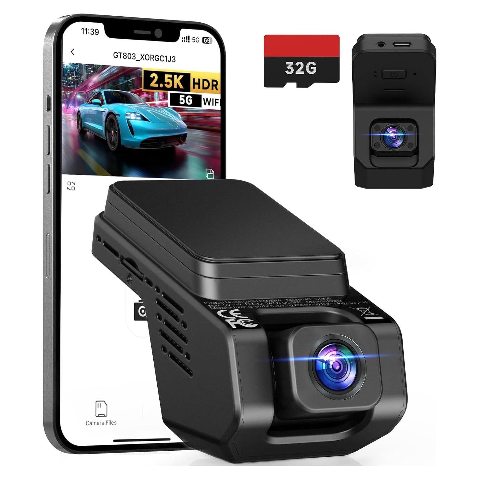 Cámara Dash Doble TUIFAC GT803 2.5K+1080P con Wi-Fi