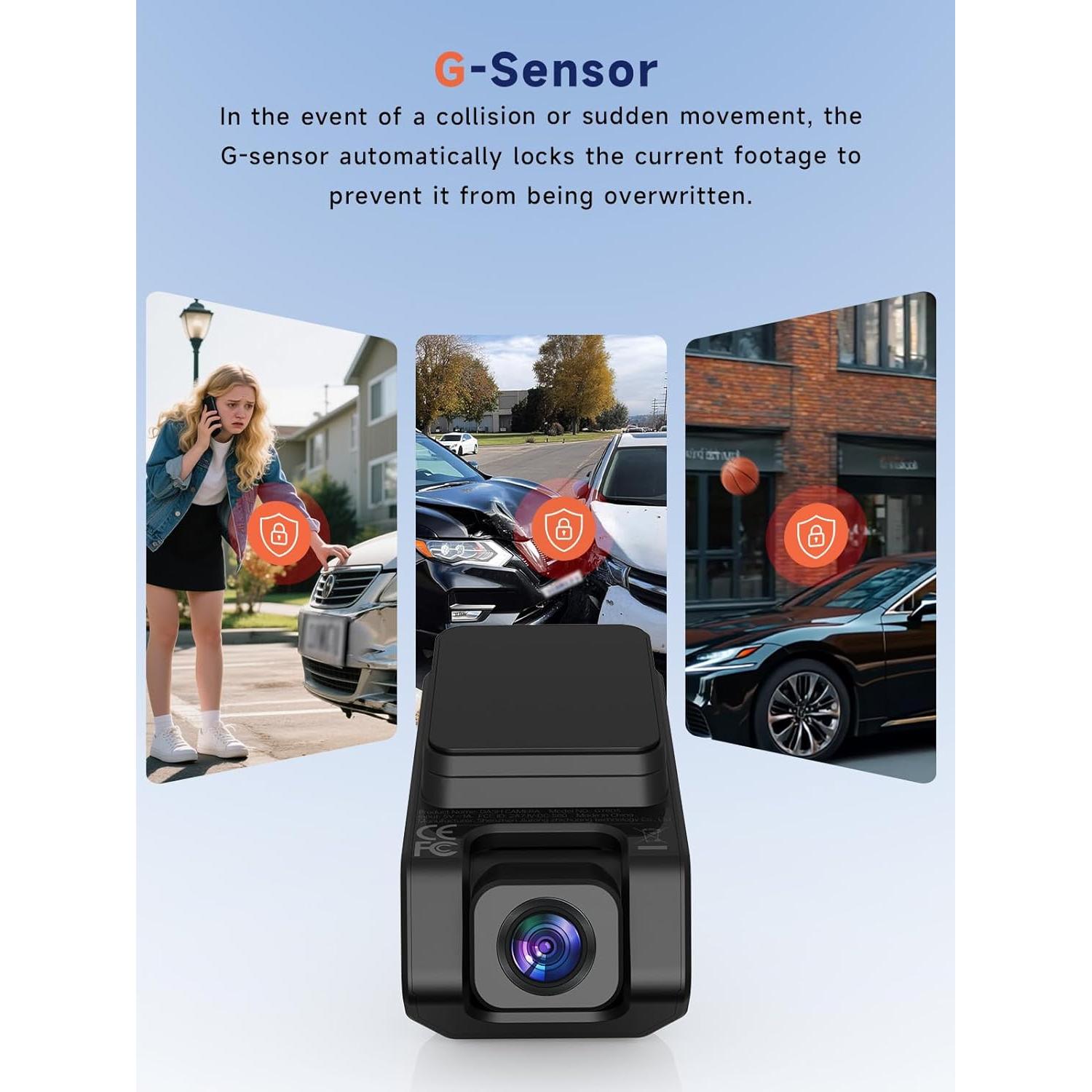 Cámara Dash Doble TUIFAC GT803 2.5K+1080P con Wi-Fi