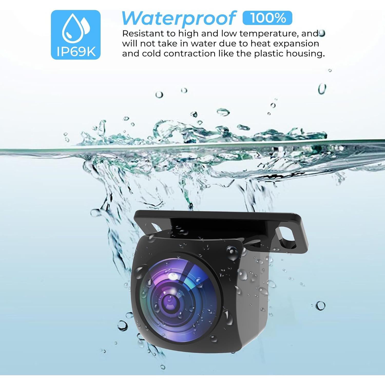 Cámara de Respaldo AHD 1080P Bzgnl IP69K 170° Visión Nocturna