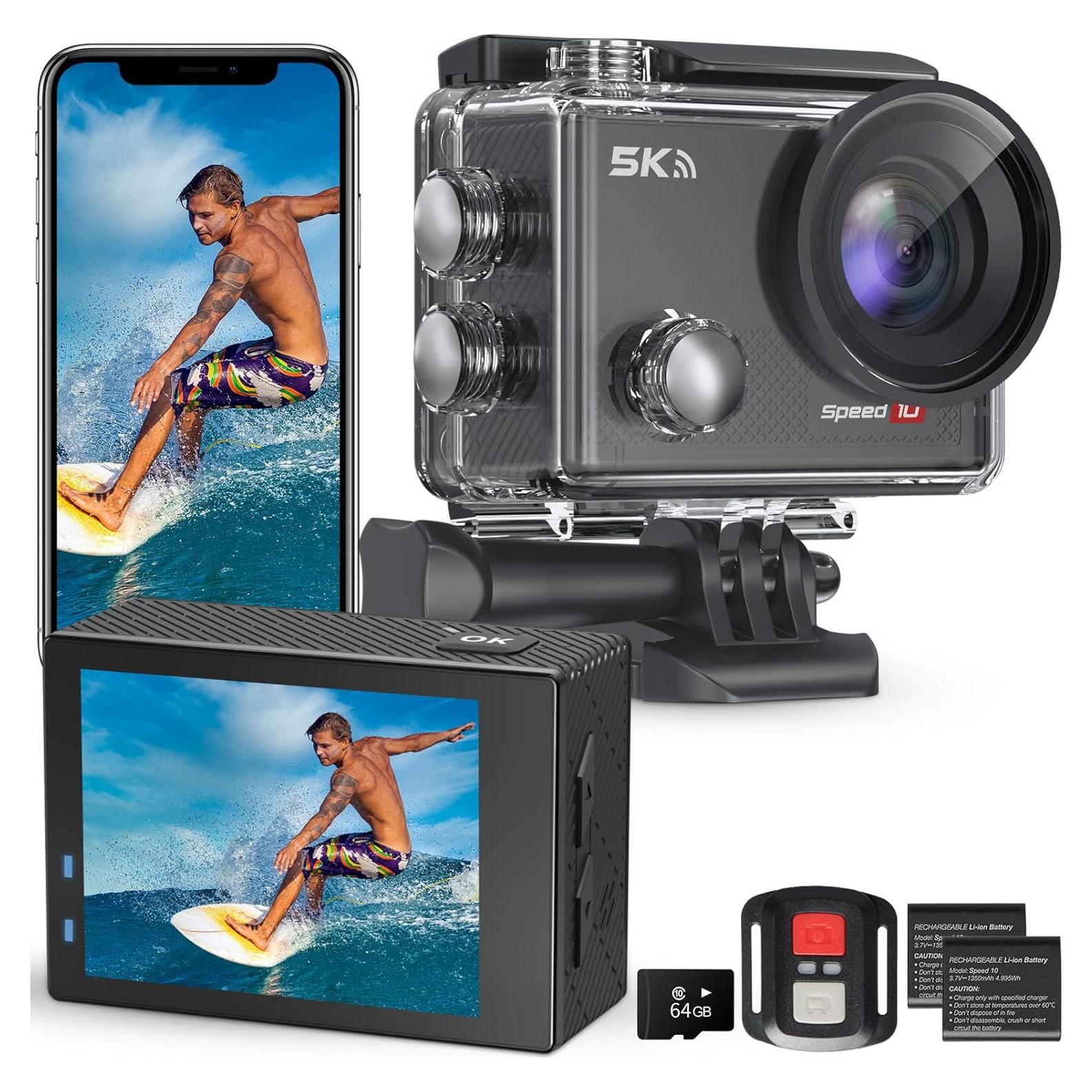 Cámara de Acción Hiicam Speed 10 5K 30FPS Impermeable 40m