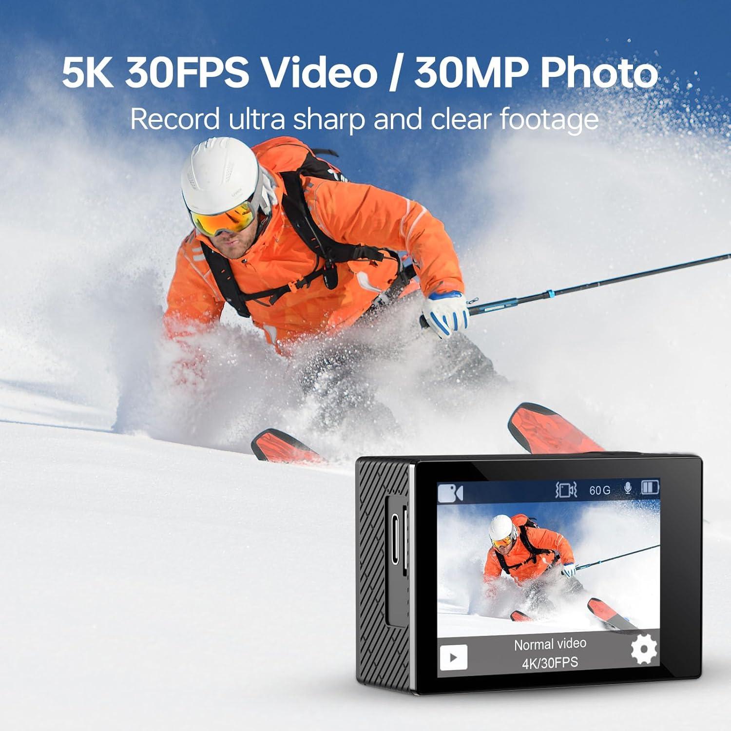 Cámara de Acción Hiicam Speed 10 5K 30FPS Impermeable 40m