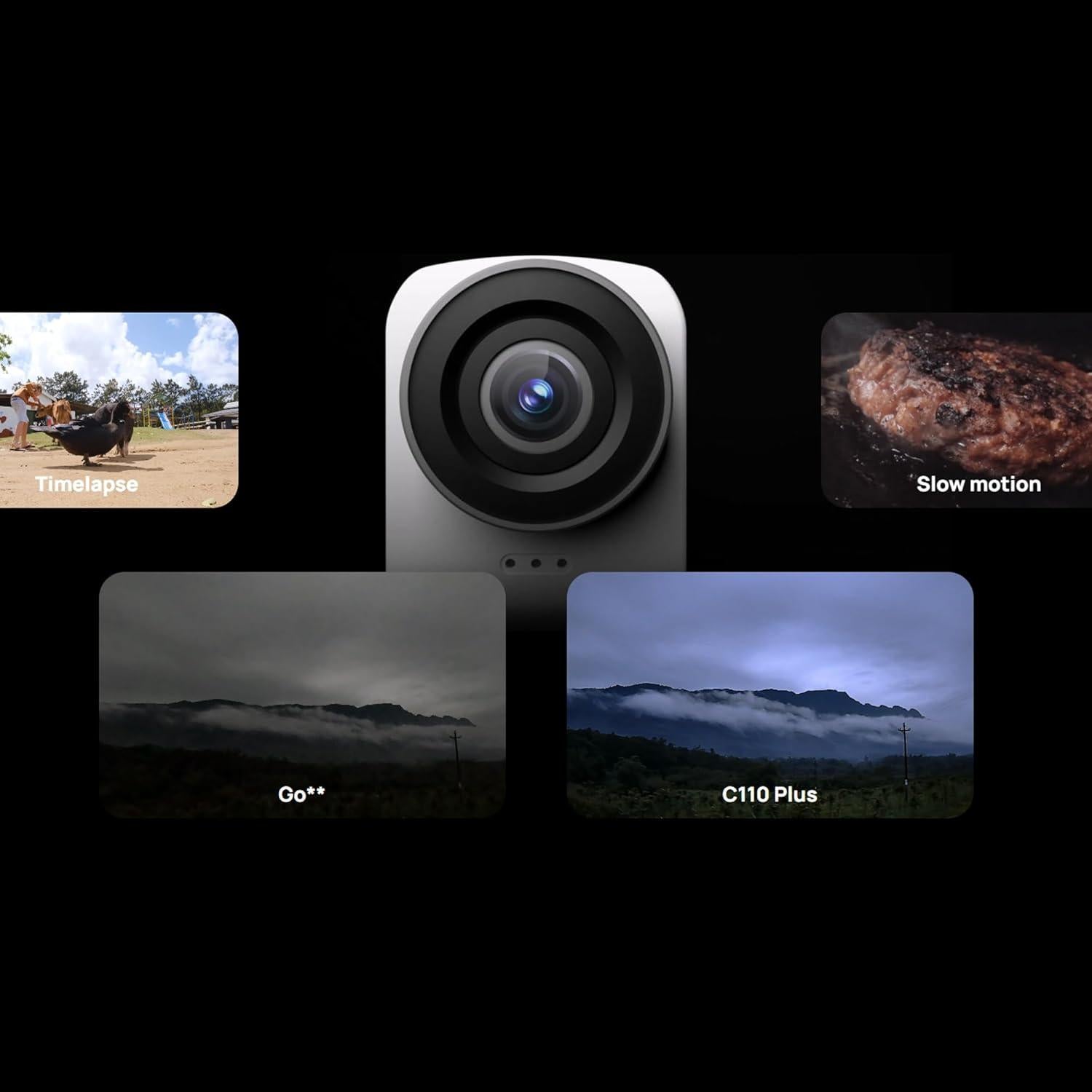 Cámara de Acción SJCAM C110 Plus 4K, Estabilización y Accesorios