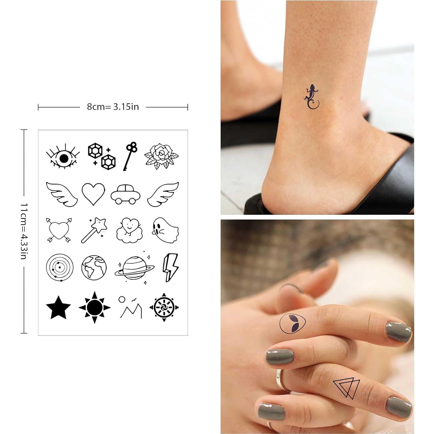 30 Hojas Tatuajes Temporales FUNTATTOO Mini Stickers 480 Diseños