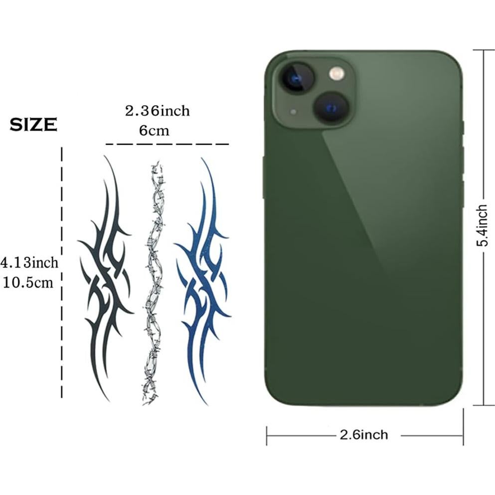 Tatuajes Temporales Tribales Yesallwas - 6 Hojas 6x10.5cm