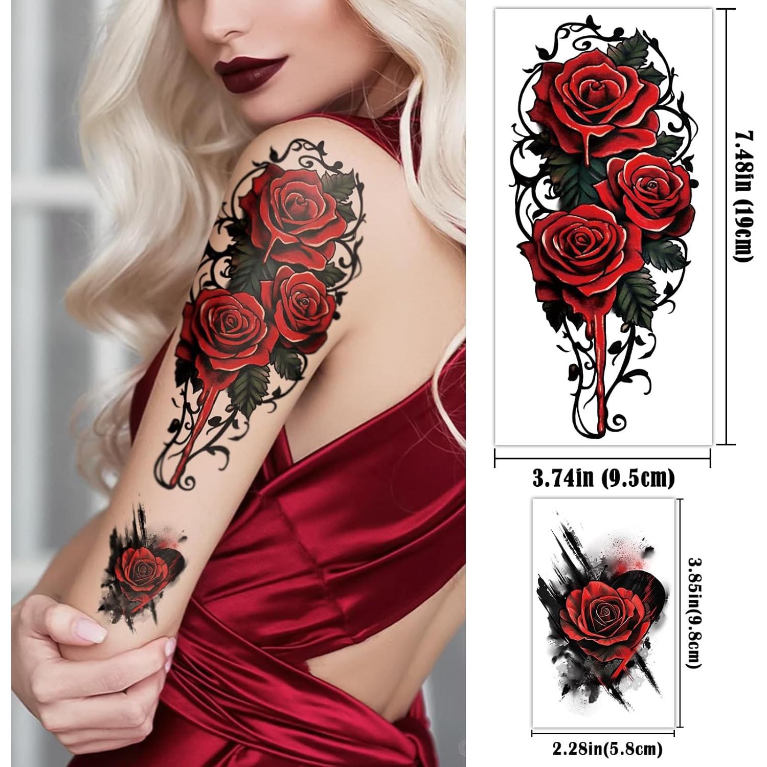 77 Hojas Tatuajes Temporales Atydkug Góticos para Adultos