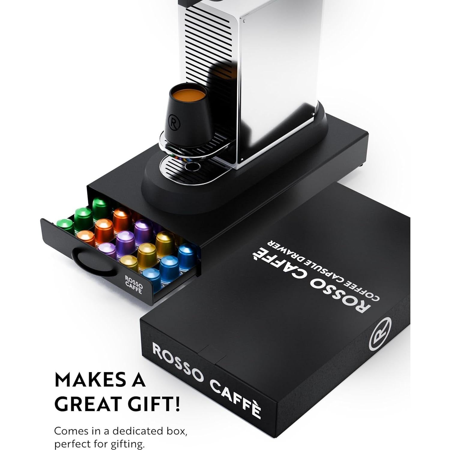 Organizador de Cajón para Cápsulas de Café ROSSO CAFÉ 45 Unidades