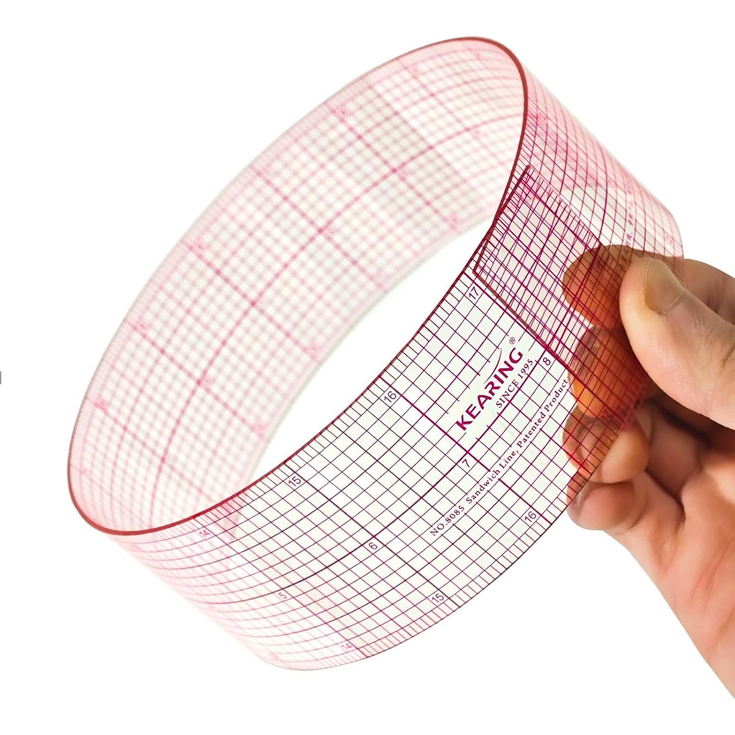 Regla de Costura Transparente KEARING 45.72 x 5.08 cm