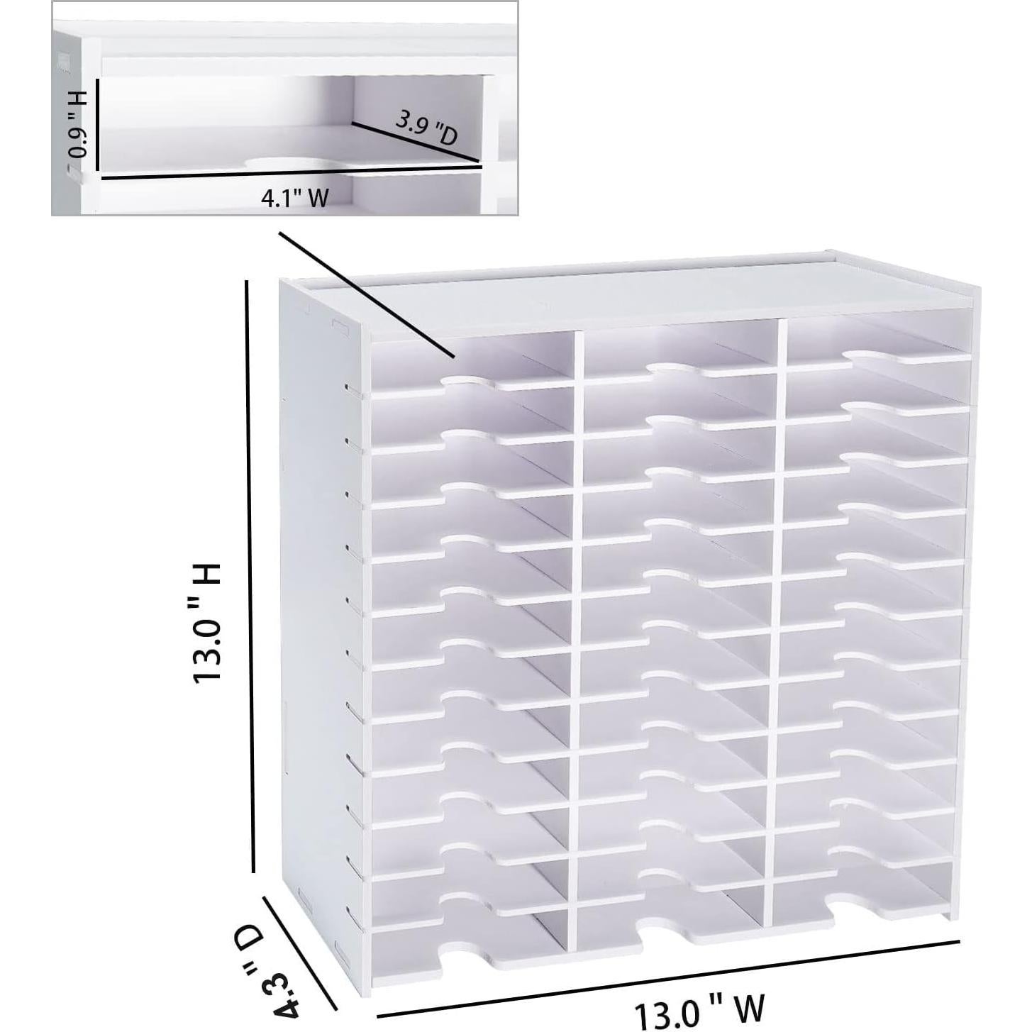 Estante Krafetto para Almohadillas de Tinta 36 Rejillas Blanco