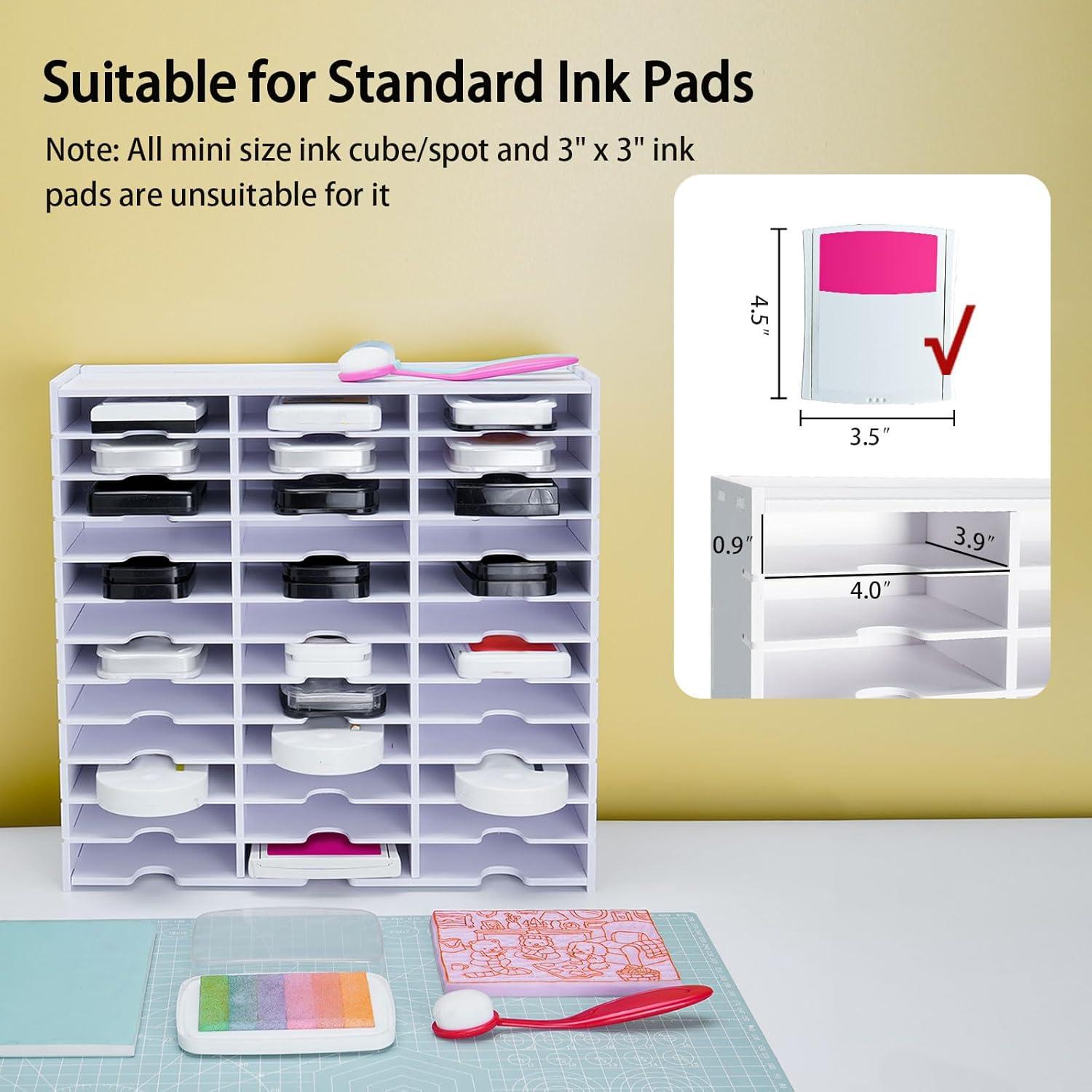 Estante Krafetto para Almohadillas de Tinta 36 Rejillas Blanco