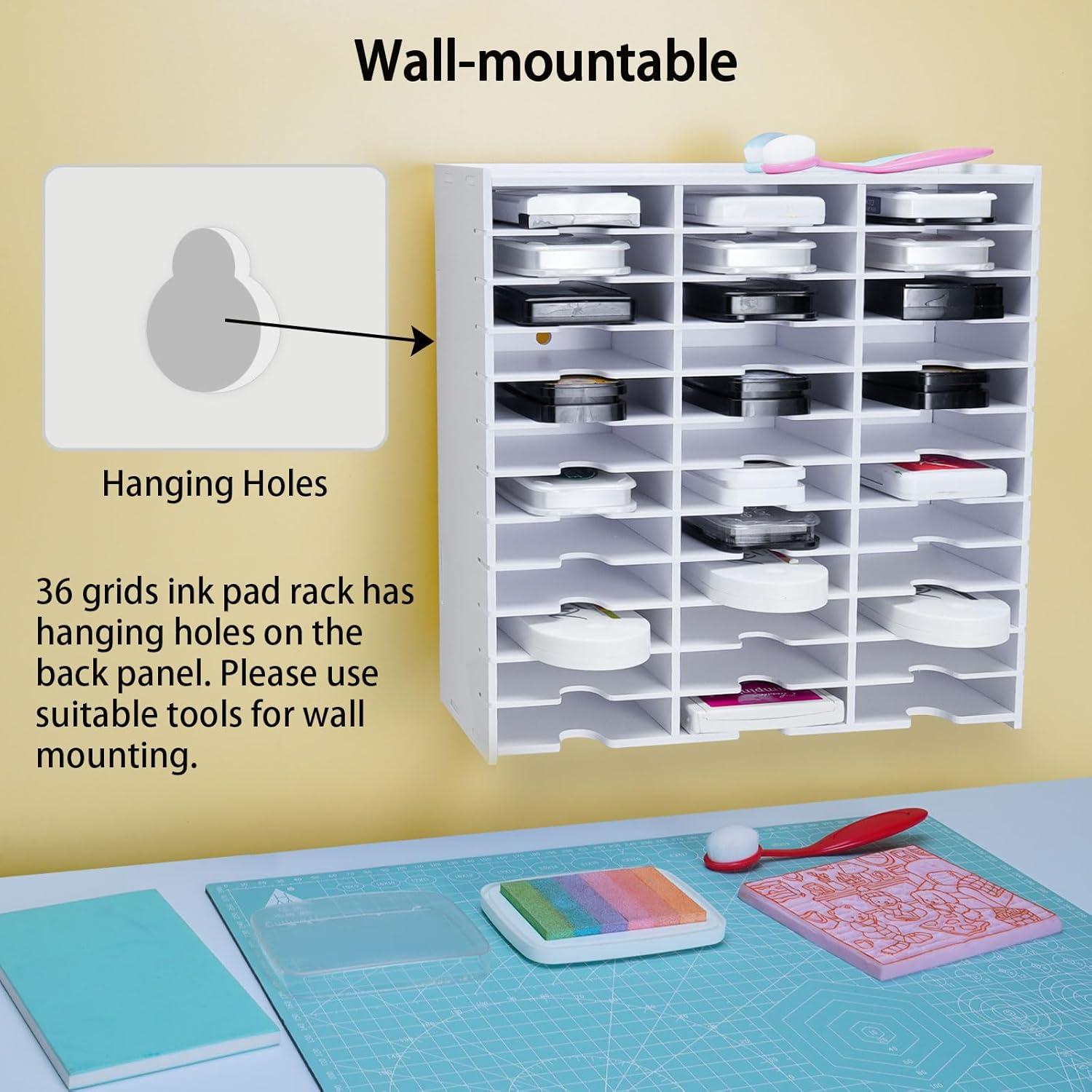 Estante Krafetto para Almohadillas de Tinta 36 Rejillas Blanco