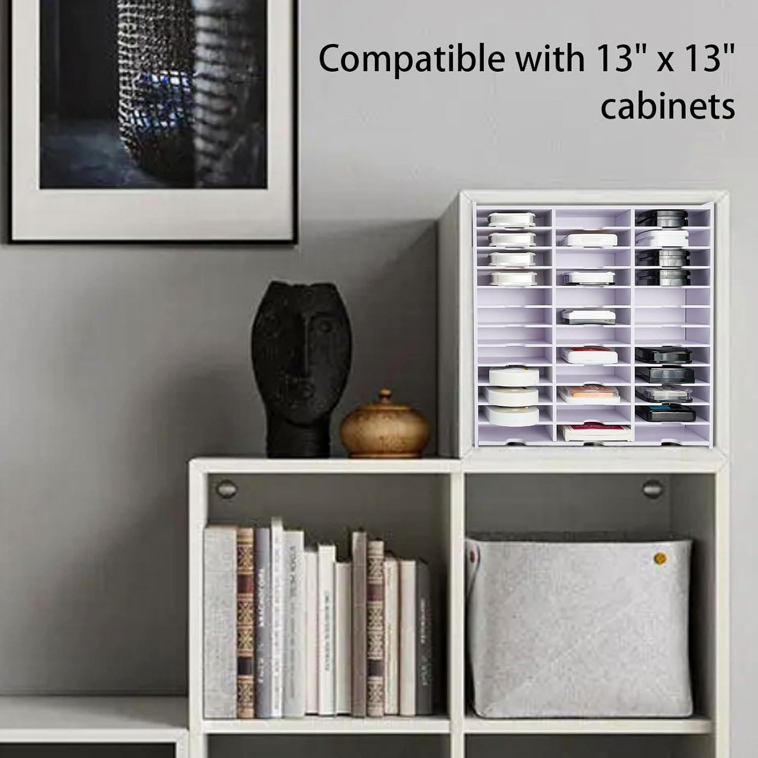 Estante Krafetto para Almohadillas de Tinta 36 Rejillas Blanco