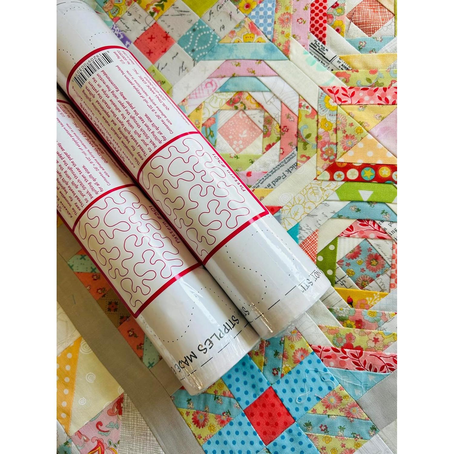 Plantillas de Acolchado Stipples Made Easy - 2 Rollos de 7.92m