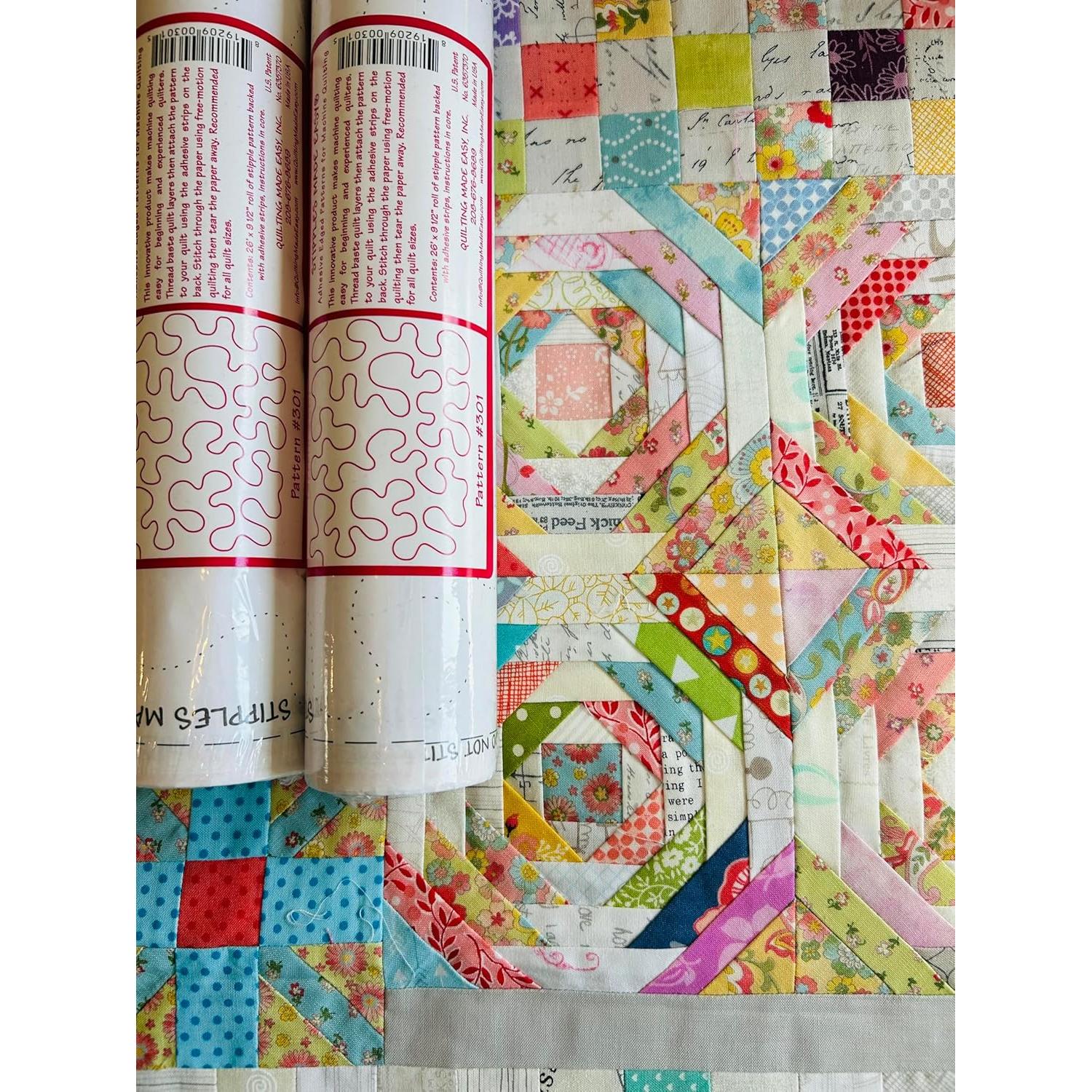 Plantillas de Acolchado Stipples Made Easy - 2 Rollos de 7.92m