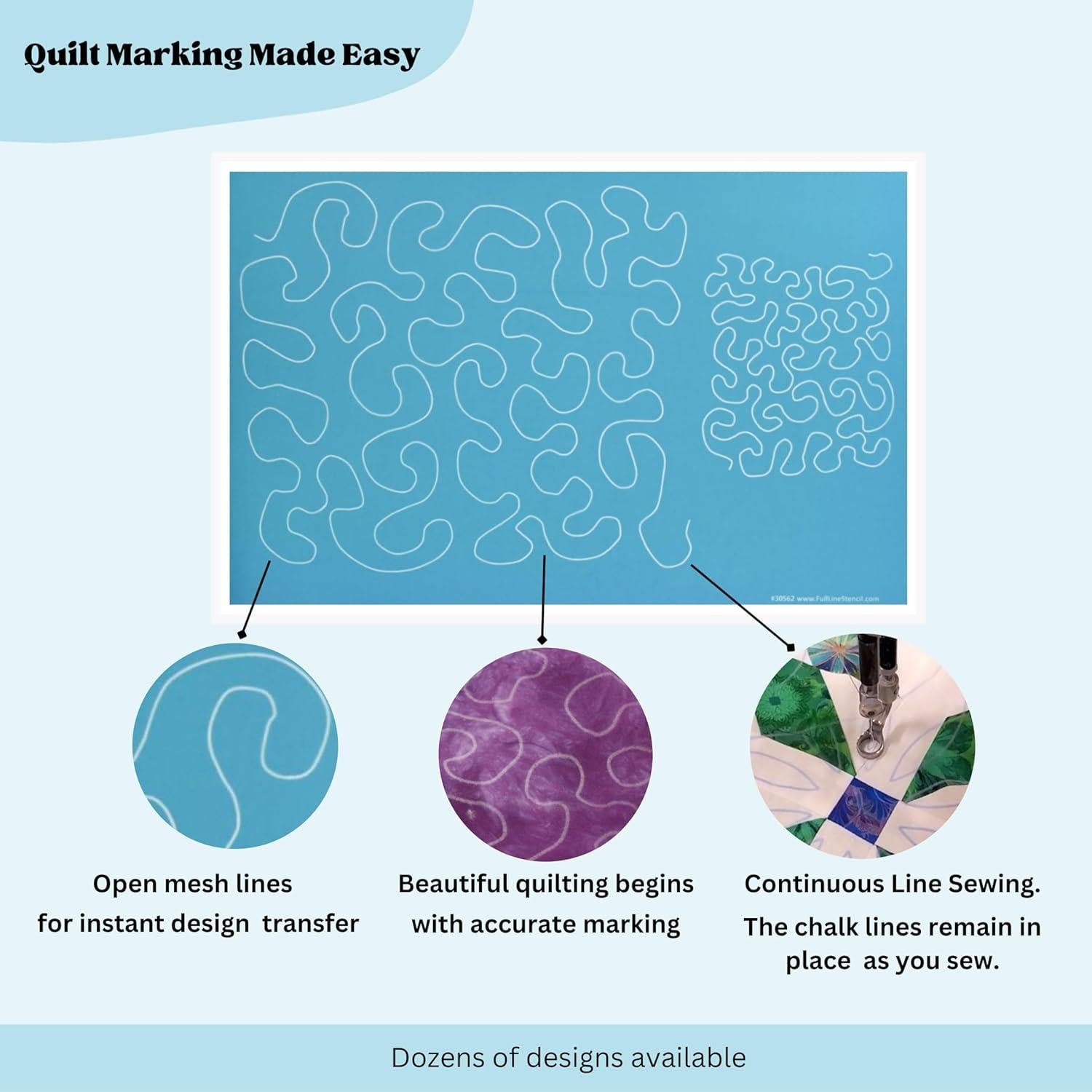 Plantilla de Acolchado Hancy Creations Meandro 43.2x27.9cm