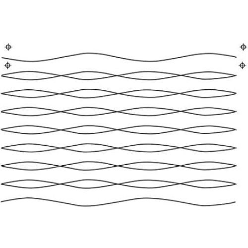 Plantilla de Acolchado Hancy Olas Modernas 31006 - Nylon 43x28 cm