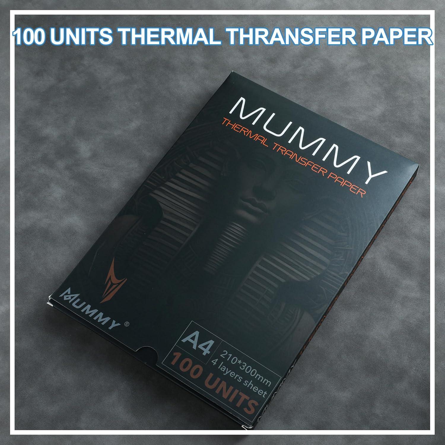 Papel de Transferencia de Tatuaje Mummy 100 Hojas A4 4 Capas