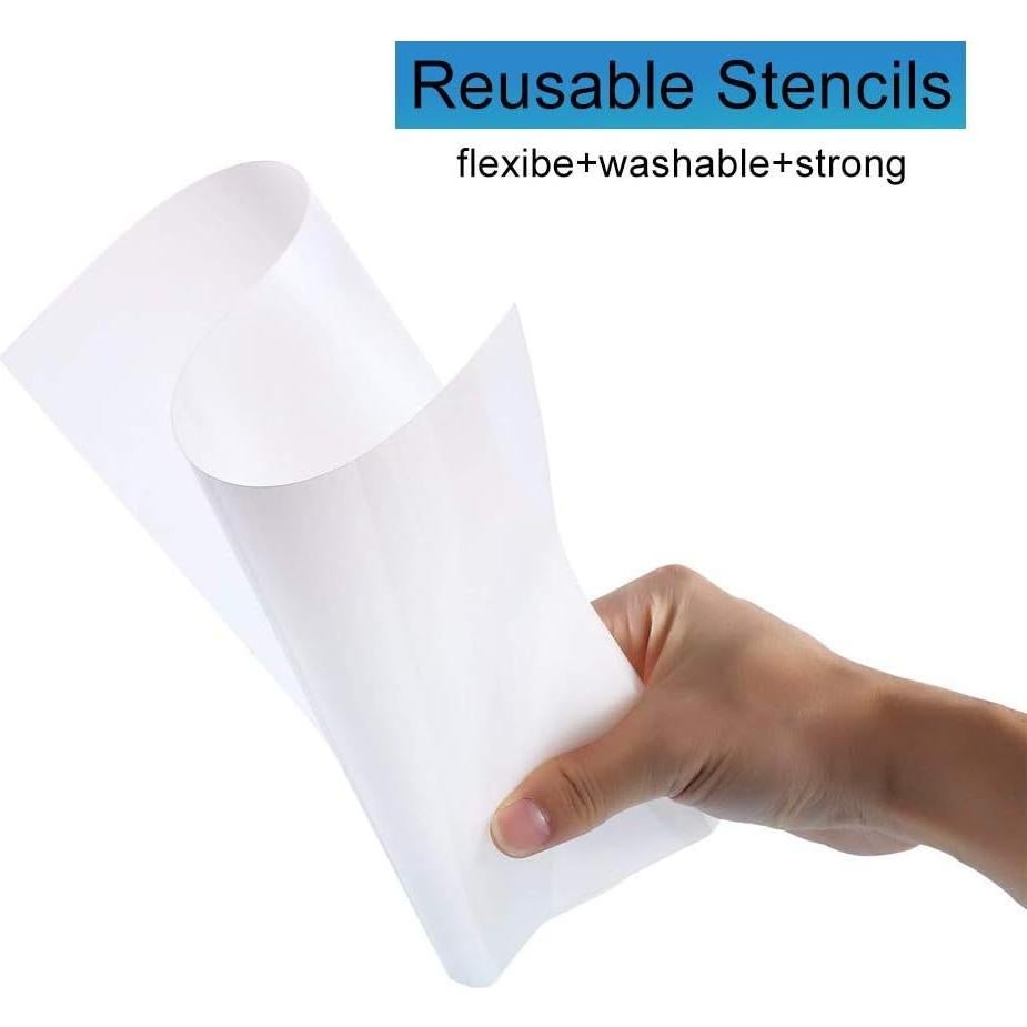 15 Hojas Plantillas Reutilizables Aulufft 30x30 cm Mylar