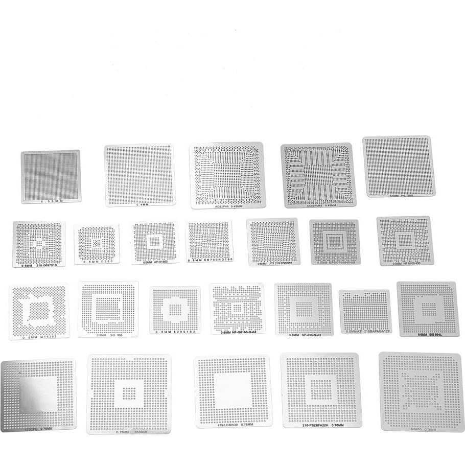 Red de Retrabajo BGA Focket 130pcs Plantillas Acero Inoxidable