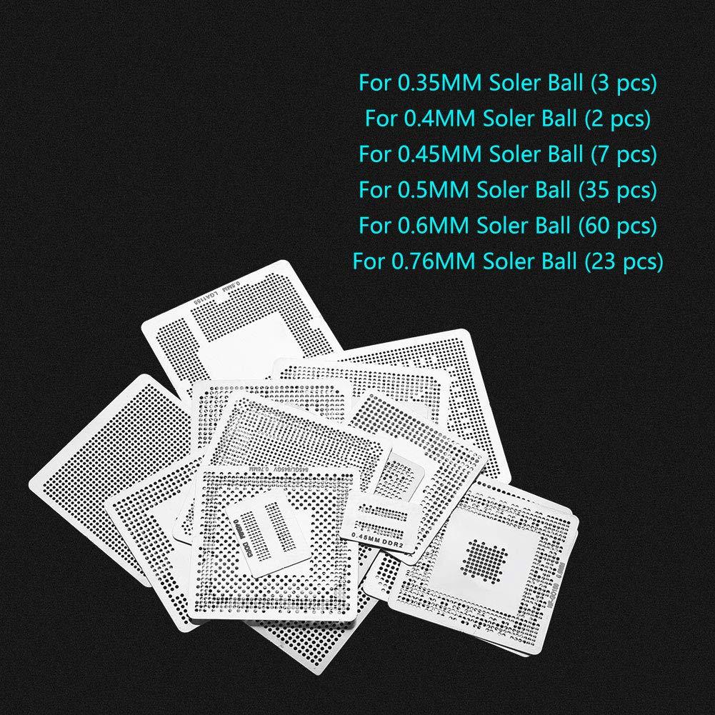 Red de Retrabajo BGA Focket 130pcs Plantillas Acero Inoxidable