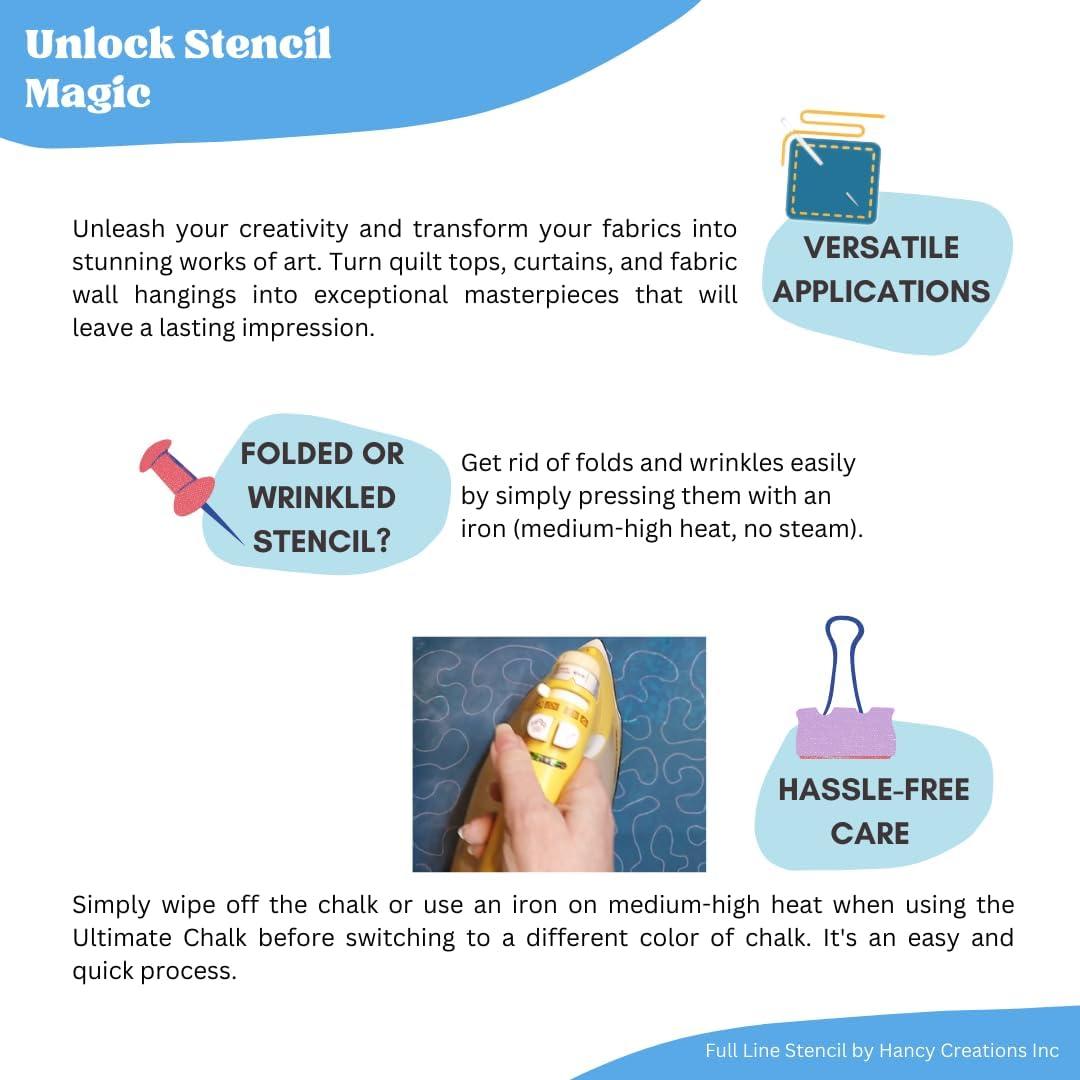 Plantilla de Acolchado Luces de Navidad Hancy 43x28 cm