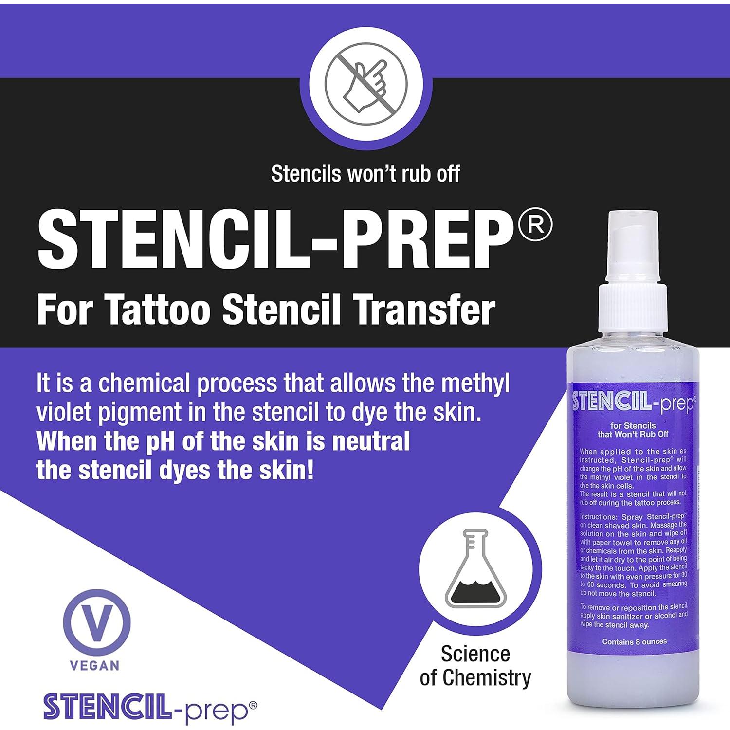 Spray Preparador de Plantillas Stencil.prep 236.6 ml - Tatuaje