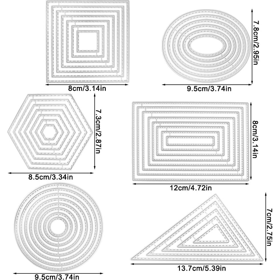 Juego de 6 Troqueles de Corte SENHAI para Scrapbooking