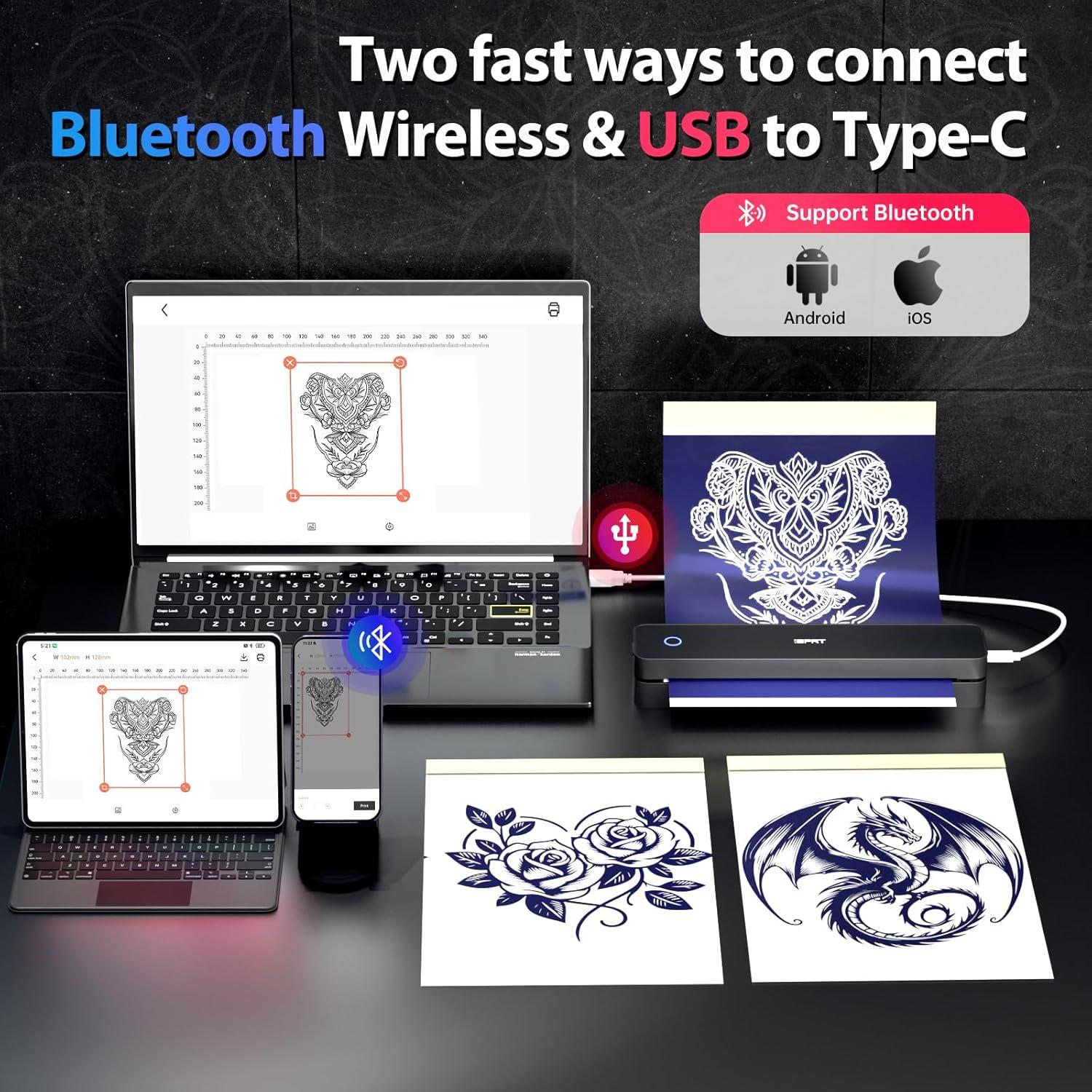 Impresora Térmica de Tatuajes iDPRT 660 Inalámbrica 0.5 kg