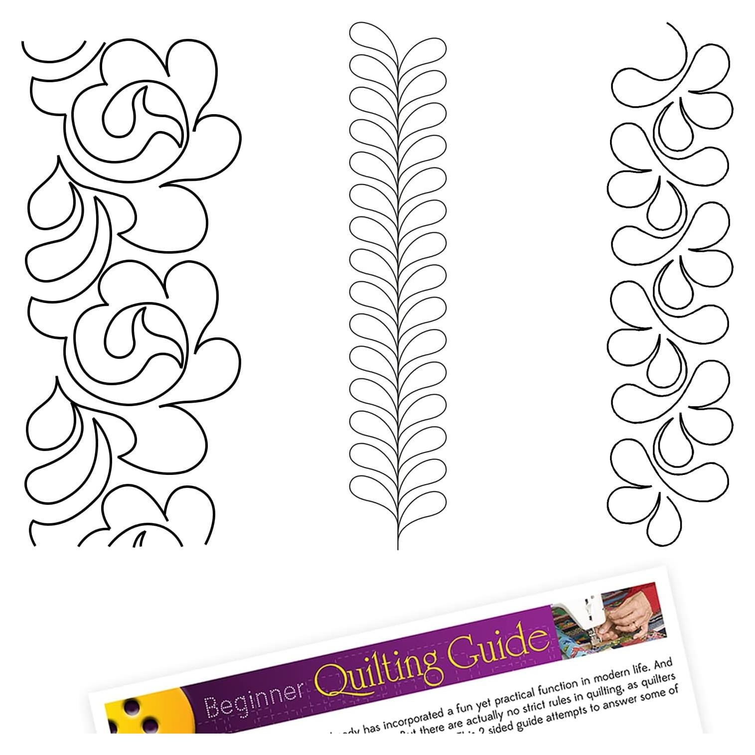 Set de 3 Plantillas de Acolchado Trendzeen con Guía Laminada