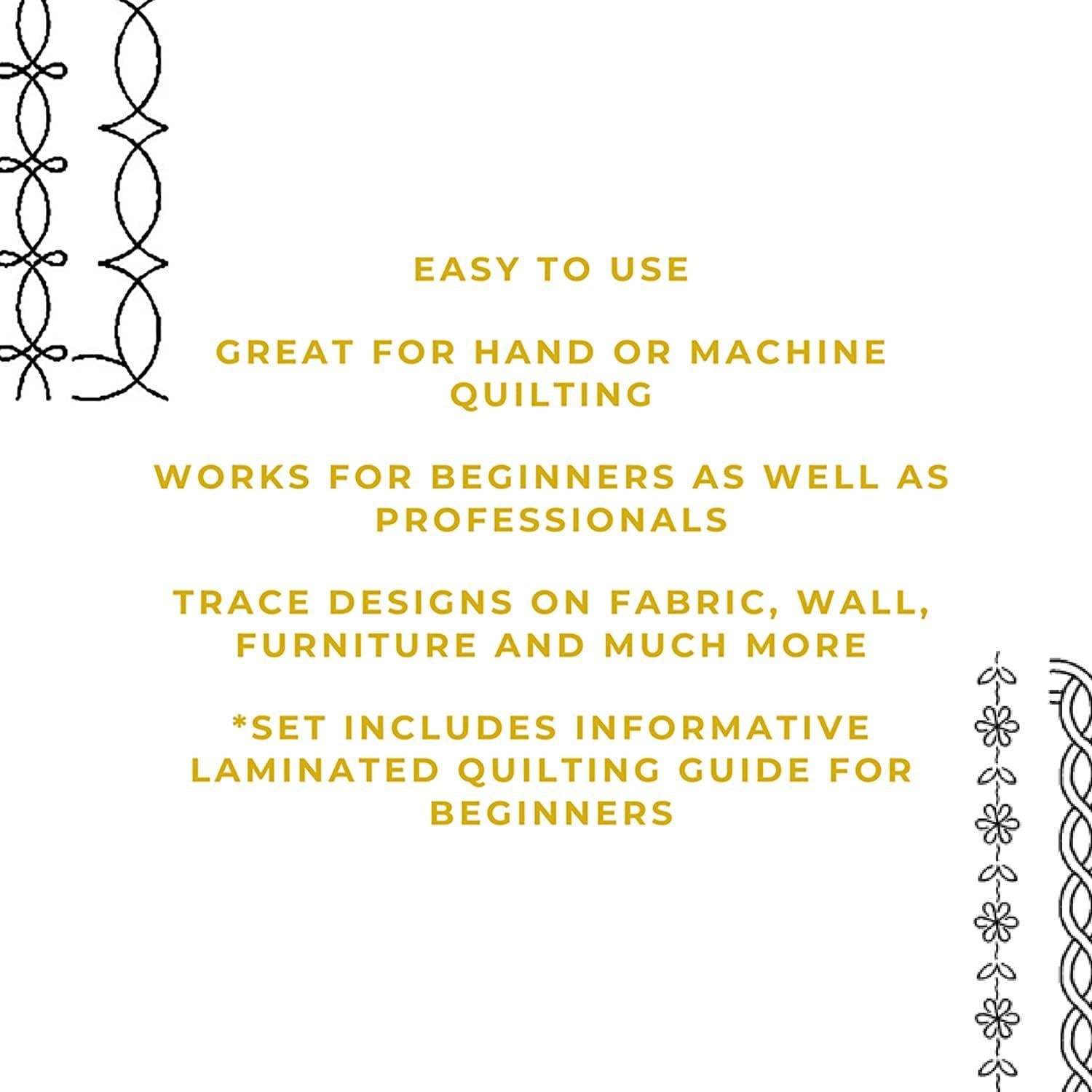 Juego de Plantillas de Acolchado a Máquina y Mano - 2 Unidades