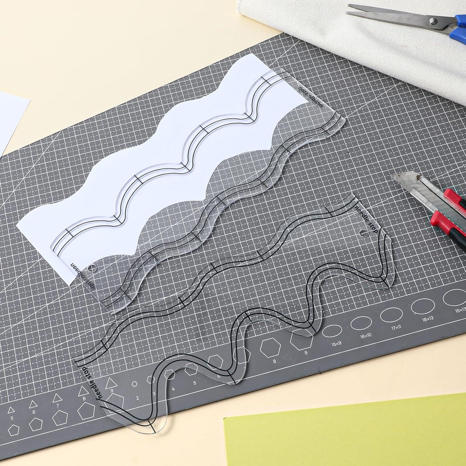 Juego de 5 Reglas y Plantillas de Acolchado Tobeelec 26 cm