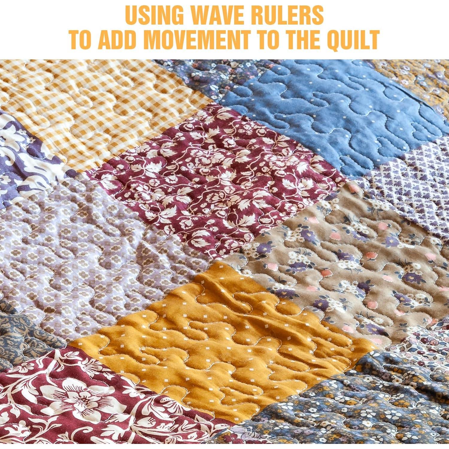 Juego de 5 Reglas y Plantillas de Acolchado Tobeelec 26 cm