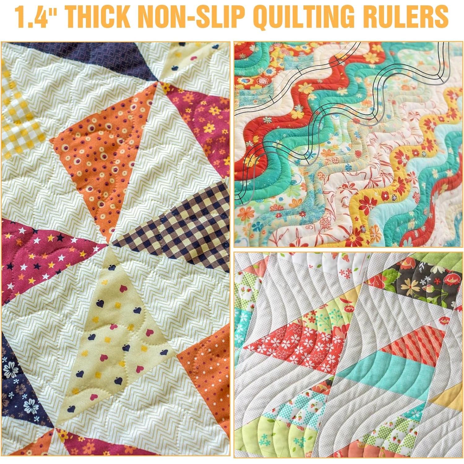 Juego de 5 Reglas y Plantillas de Acolchado Tobeelec 26 cm