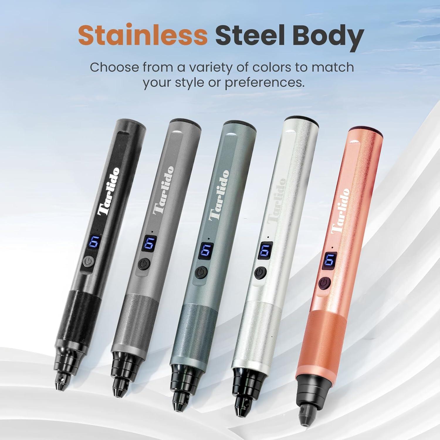 Bolígrafo Eléctrico de Grabado Tarlido Oro Rosa 6 Velocidades