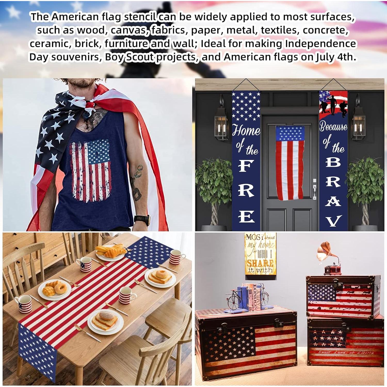 Plantilla de Bandera Americana Folconroad 50 Estrellas 37.5x26.5cm