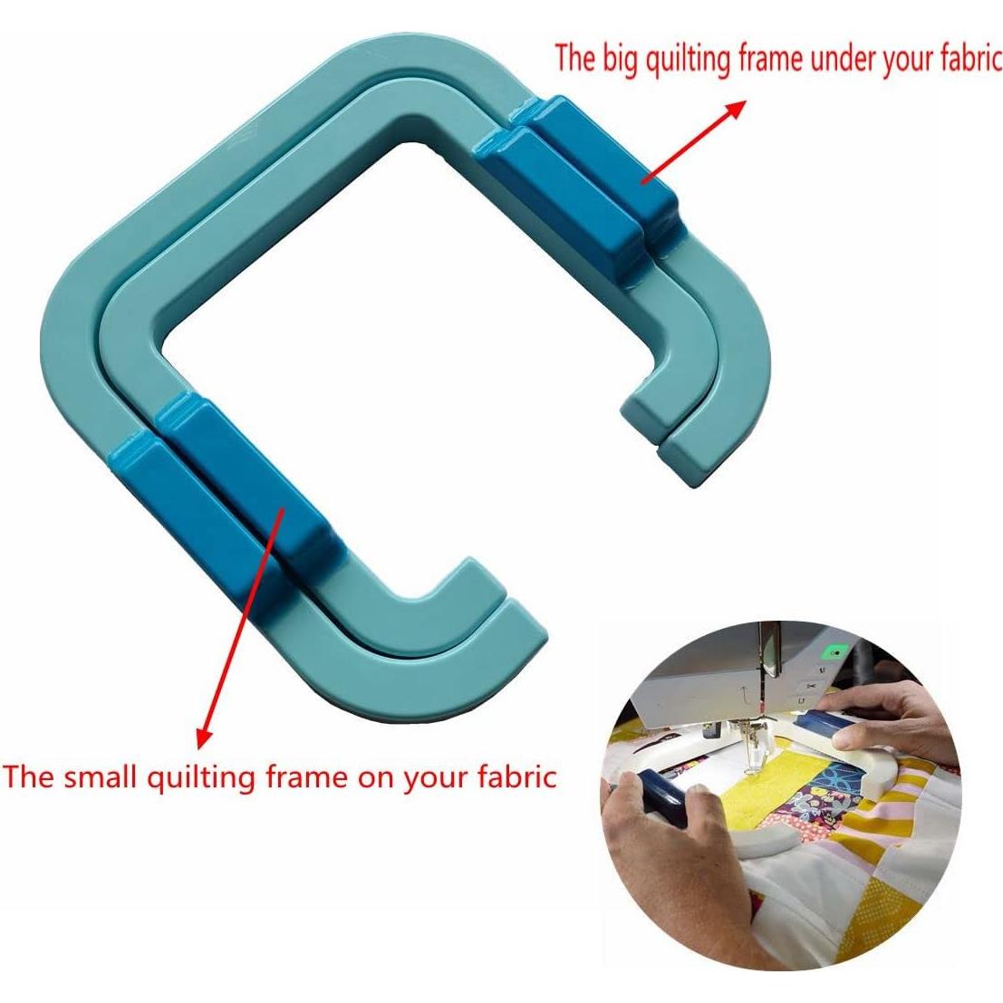 HONEYSEW 2PCS Plantillas de Acolchado + Pie Bajo Shank + 5 Herramientas